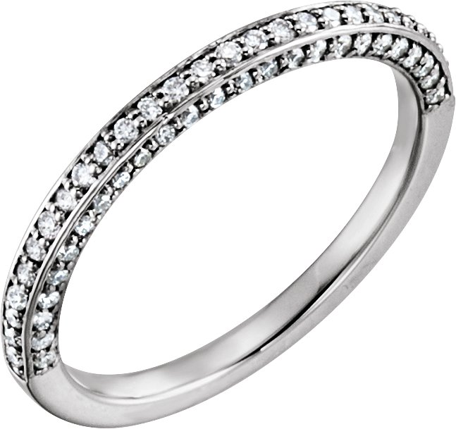 14K White 1/3 CTW Natural Diamond Band