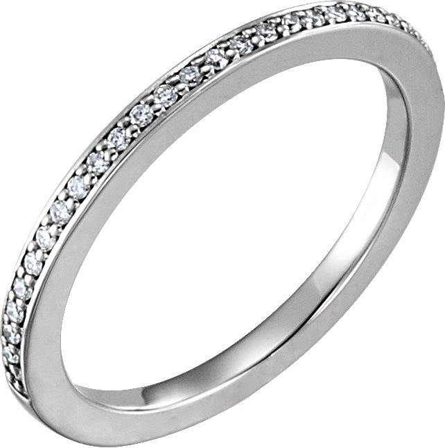 Platinum 1/10 CTW Natural Diamond Band