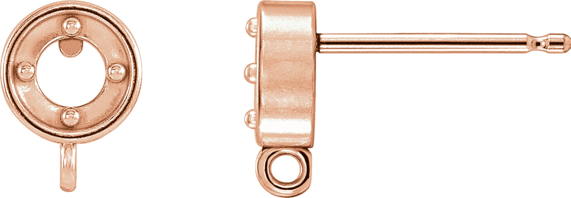 Round 4-Prong Earring Top