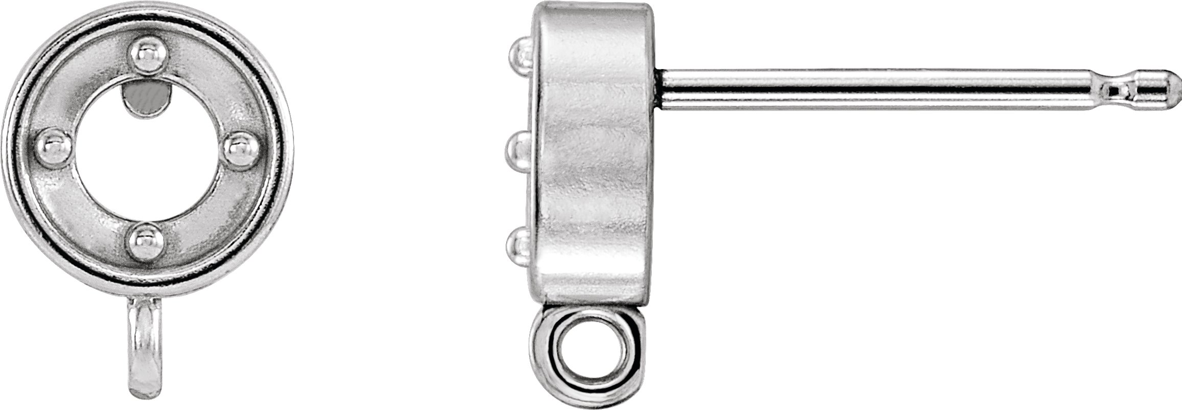 Round 4-Prong Earring Top