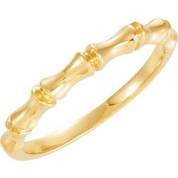Bamboo Design Engagement Ring alebo párová Obrúčka