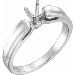 Solitaire Engagement Ring Mounting, Base or Band