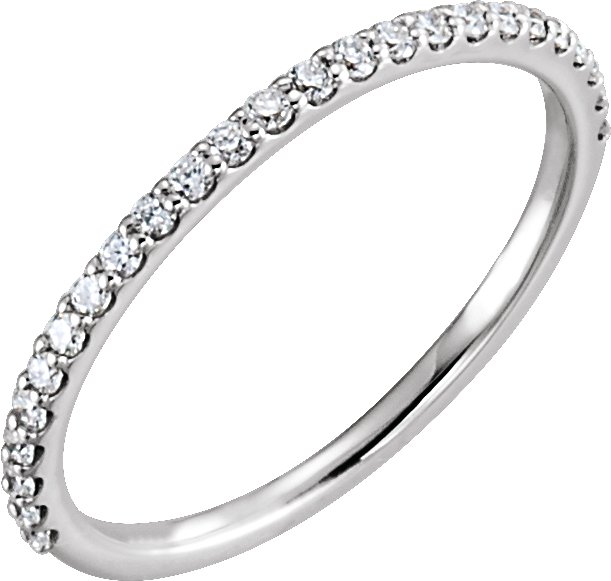 14K White 1/4 CTW Natural Diamond Matching Band