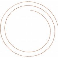 14K Rose Gold-Filled 1 mm Solid Cable Chain Per Inch  