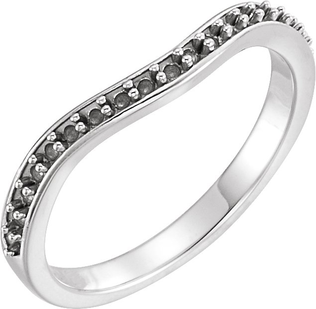 14K White .25 CTW Diamond Curved Band Ref 8988983