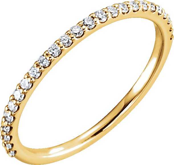 14K Yellow 1/4 CTW Natural Diamond Matching Band