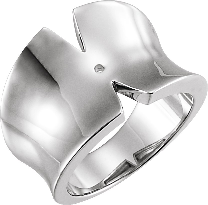 14K White Engagement Ring Base