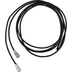Black 1.5 mm Leather 40" Lariat with Sterling Silver Ends