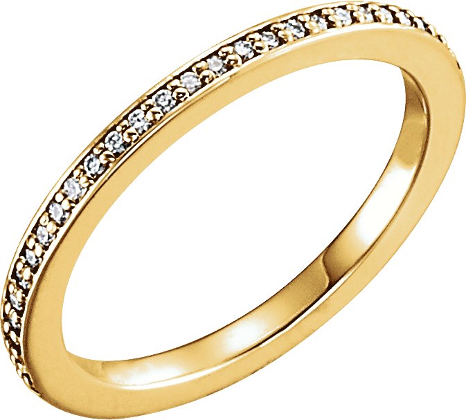 14K Yellow 1/10 CTW Natural Diamond Band