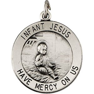 Infant Jesus Medal Necklace or Pendant