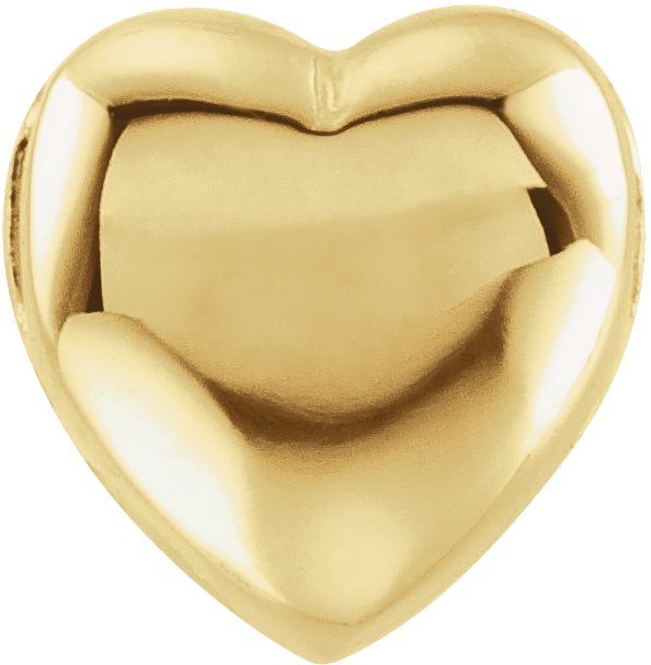 14K Yellow Heart Slide Pendant