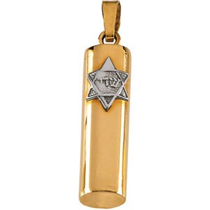 Two Tone Mezuzah Pendant Ref 993333