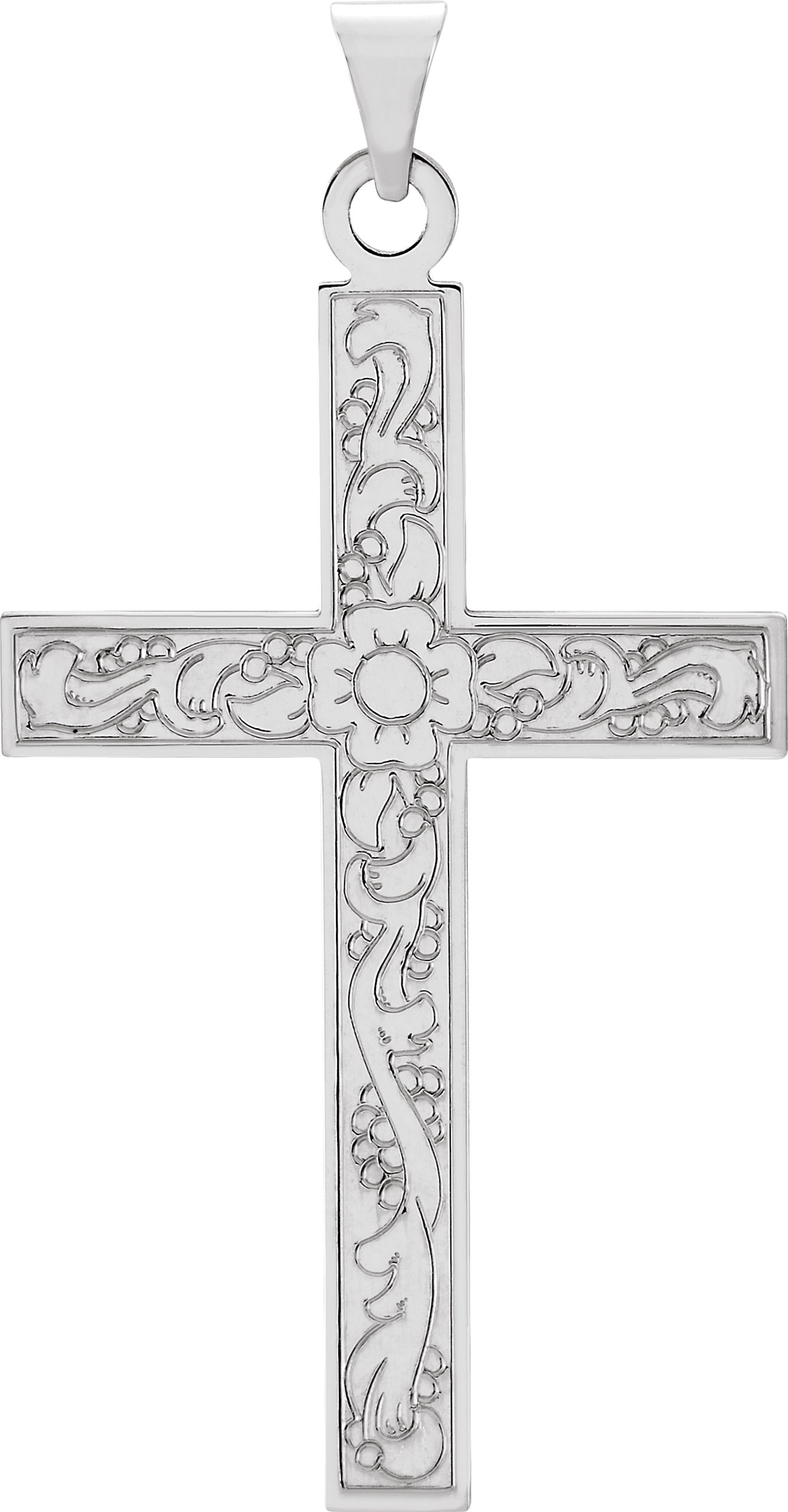 Floral Cross Necklace or Pendant