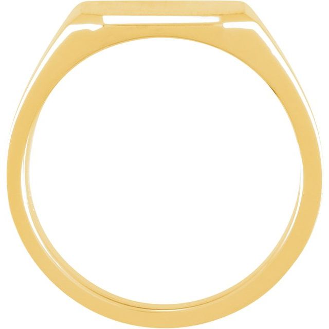 14K Yellow 14 mm Octagon Signet Ring