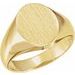 14K Yellow 12x10 mm Oval Signet Ring