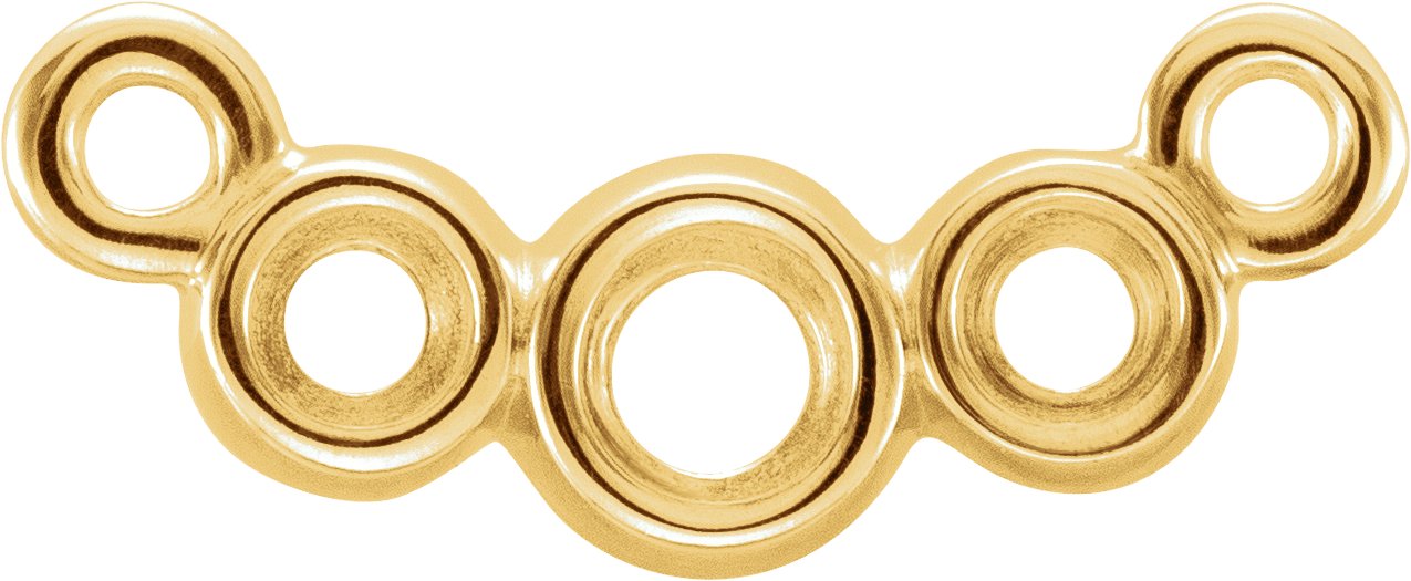 Three-Stone Bezel-Set Necklace or Center