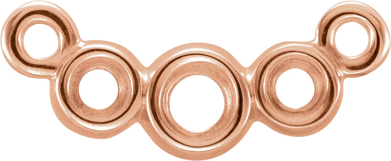 Three-Stone Bezel-Set Necklace or Center