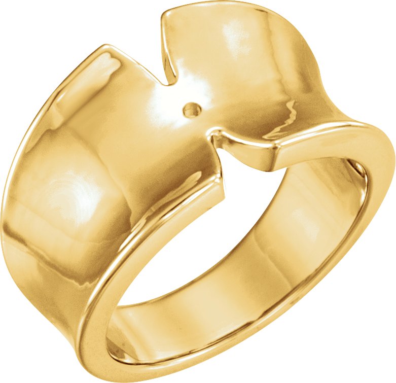 14K Yellow Engagement Ring Base 