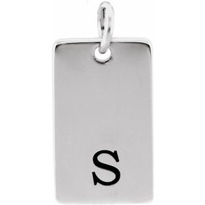Sterling Silver 13x8 mm Be Posh® Rectangle Pendant