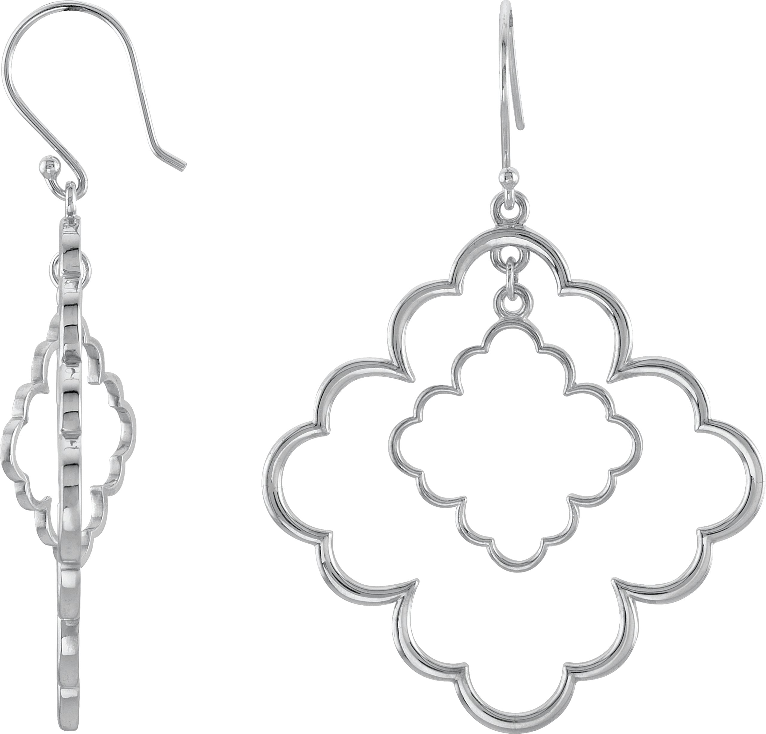 Alternative view of Decorative Earrings – Sterling Silver