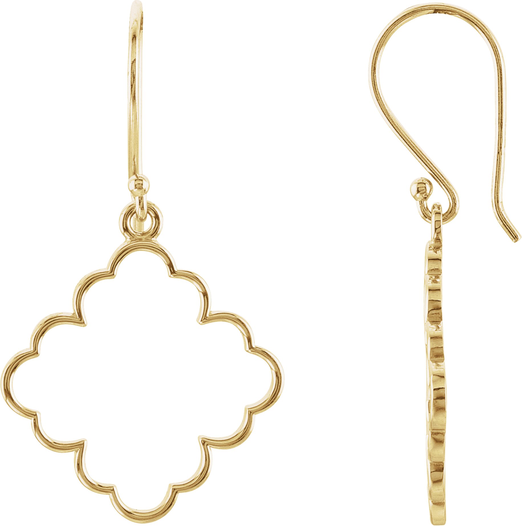 14K Yellow Decorative Earrings