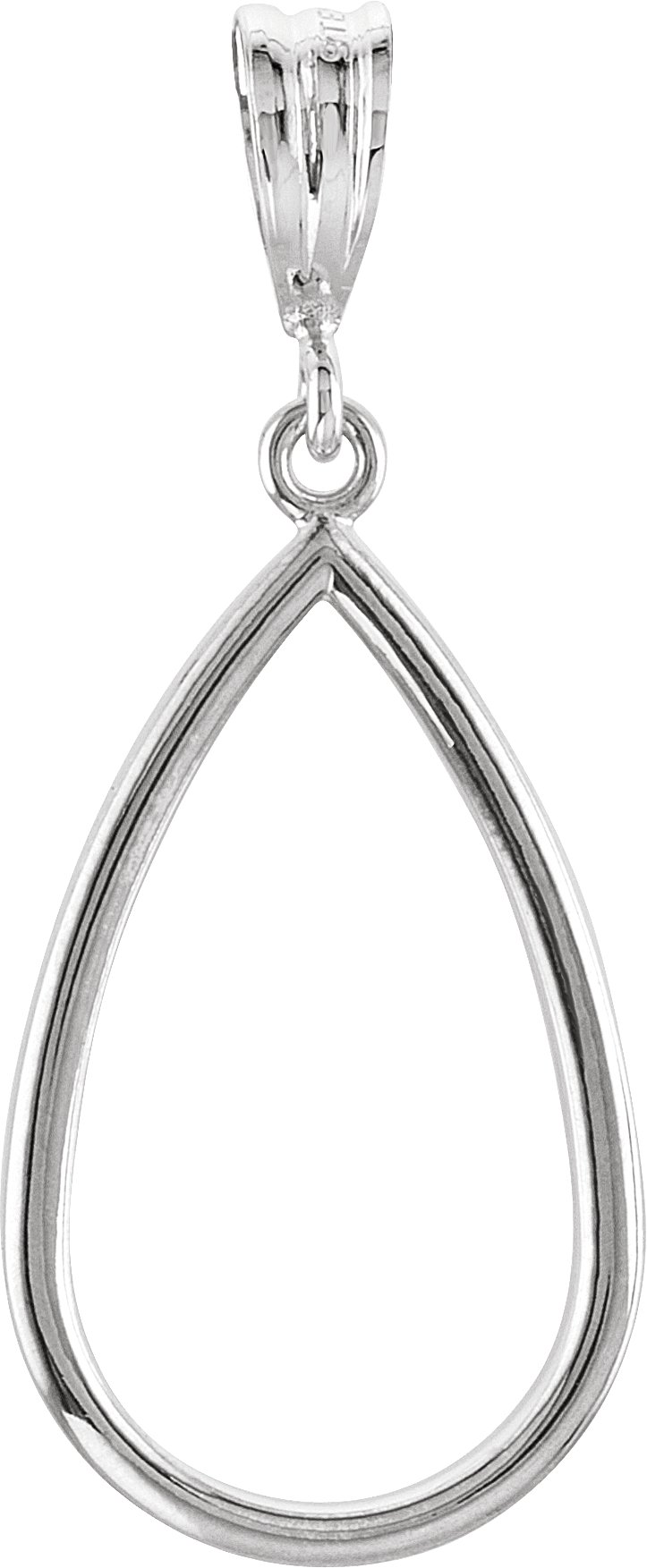 Sterling Silver 21x12.75 mm Teardrop Pendant