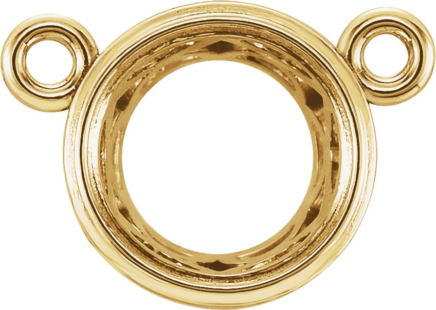Round Bezel-Set Necklace Center