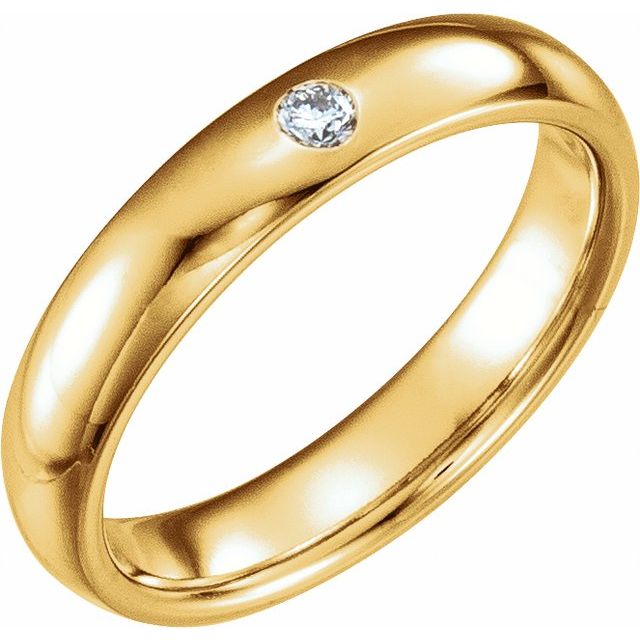14K Yellow 2.5 mm Solitaire Band Mounting Size 7.5