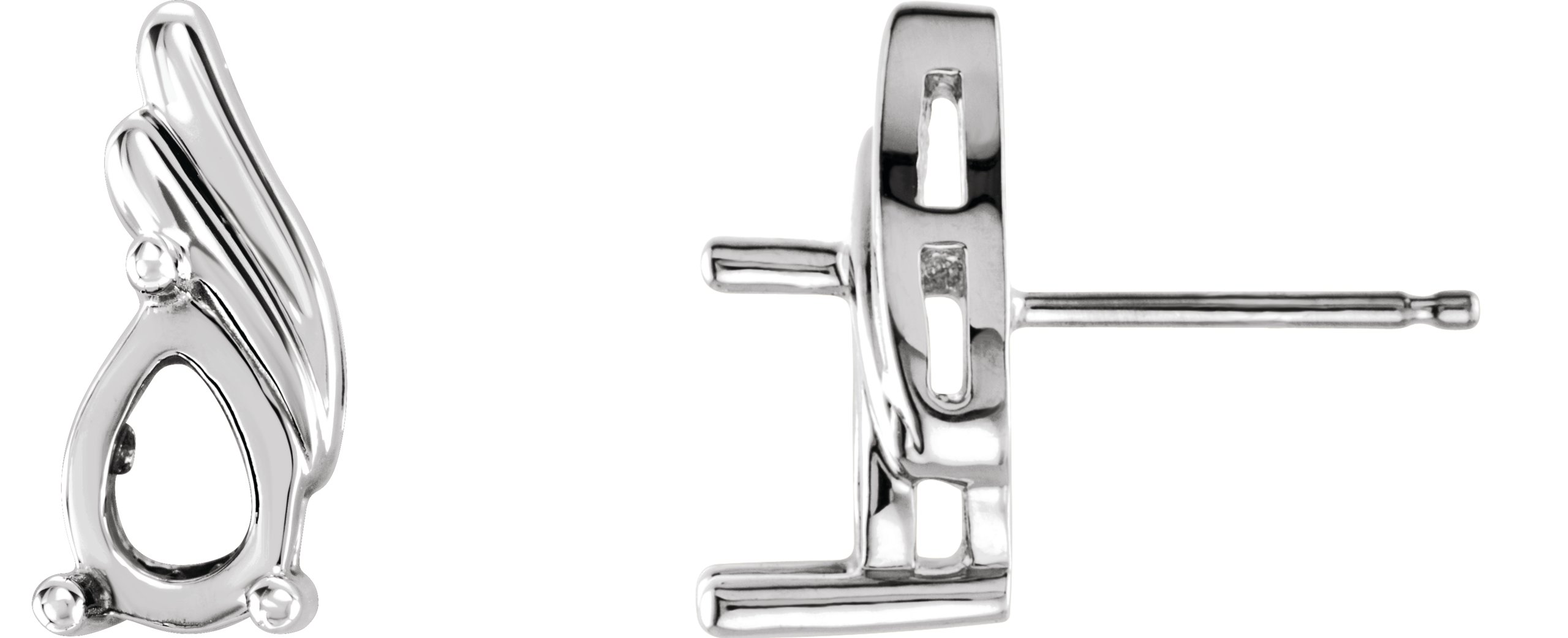 Pear 3-Prong Earrings