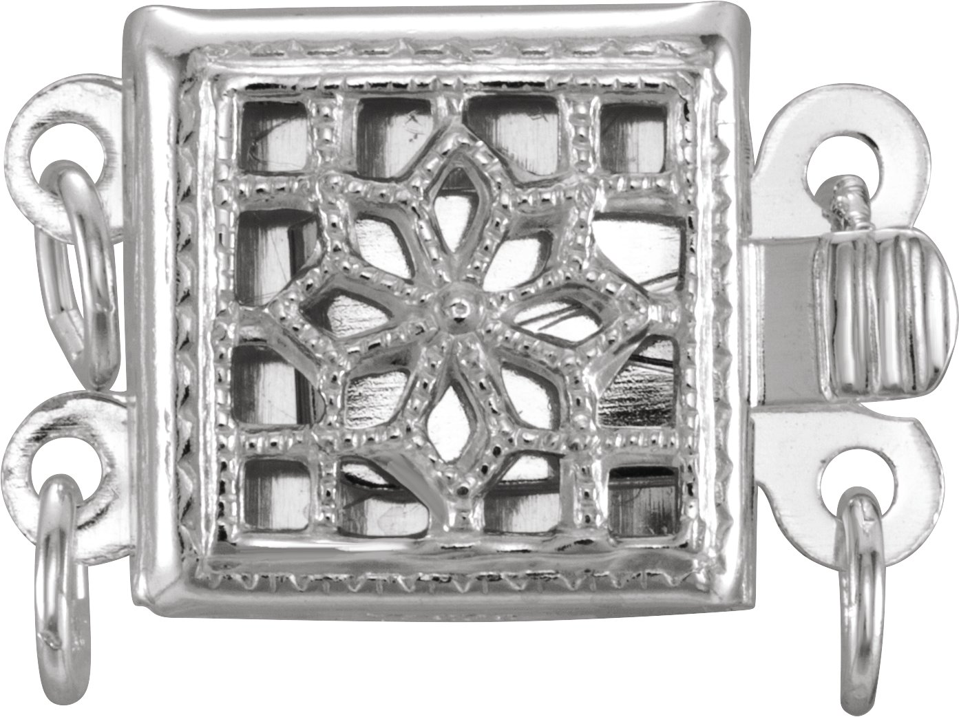 Single-Strand or 2-Strand Filigree Box Clasp