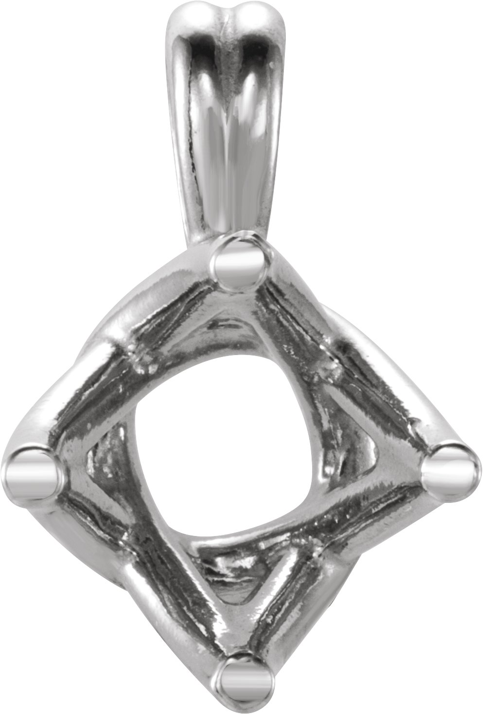 Round Woven 4-Prong Pendant