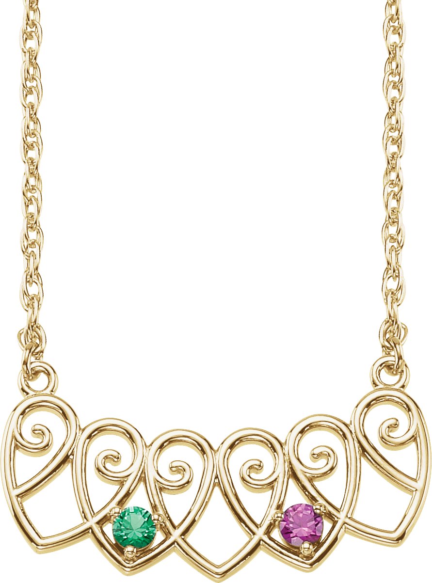 Family Heart Necklace or Center