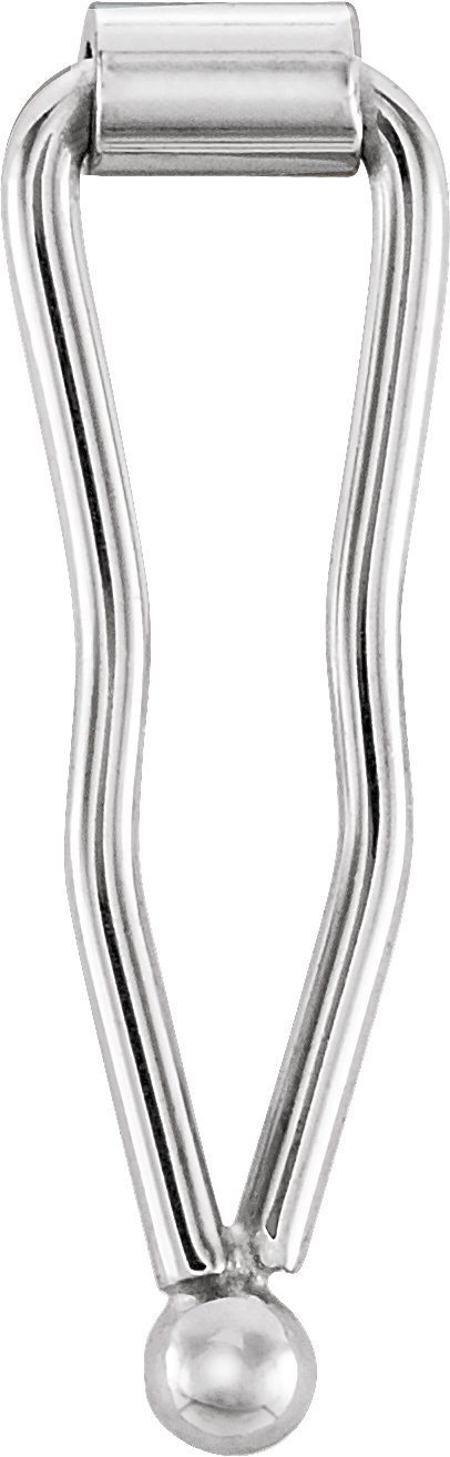 14K White 10x2.7 mm Figure 8 Safety Catch