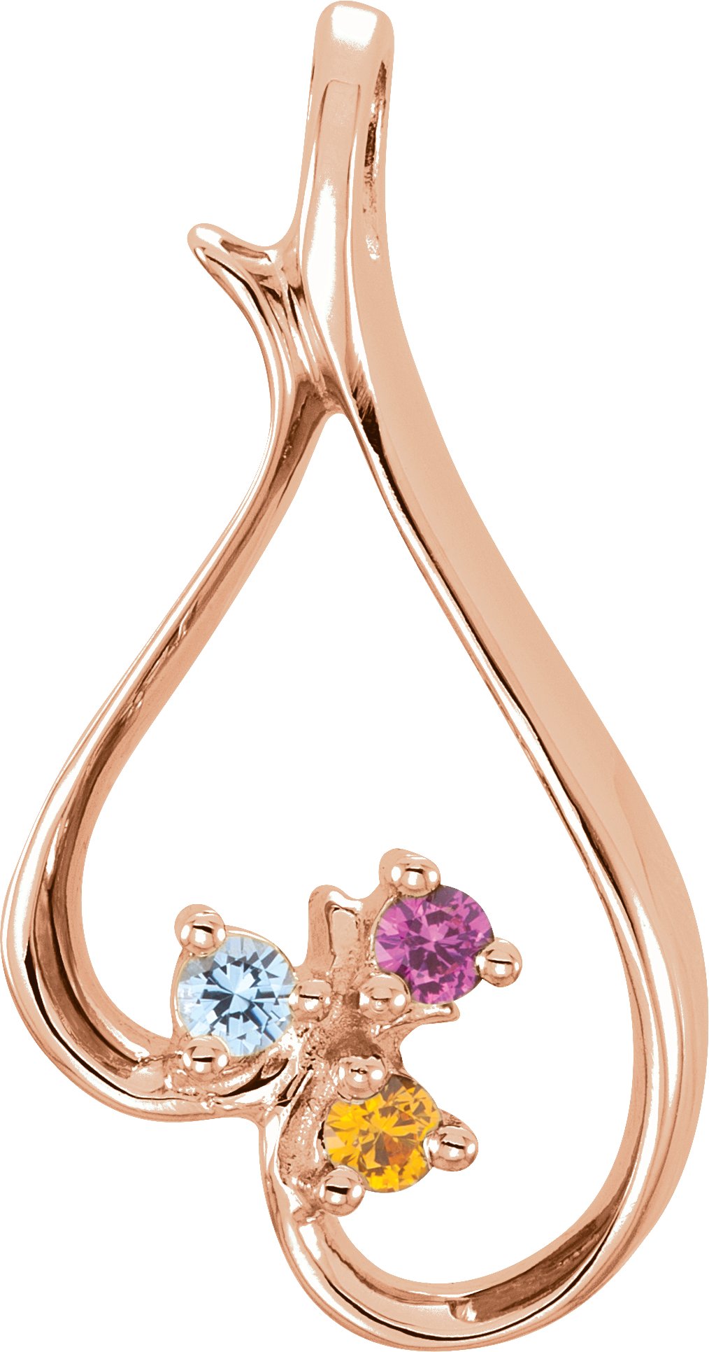 Family Heart Slide Pendant