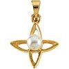 Cross Pendant with Pearl 13 x 13mm Ref 857945