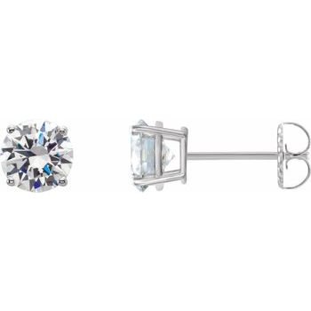 14K White 2 CTW Lab Grown Diamond Stud Earrings Ref 17620396