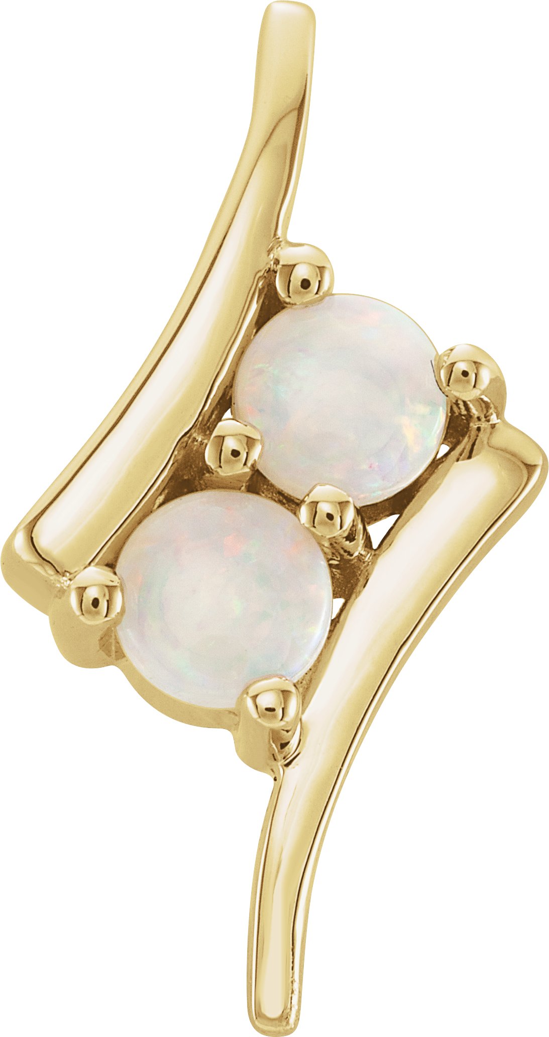 14K Yellow Opal Two Stone Pendant Ref. 12899534