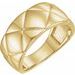 14K Yellow Quilted Ring