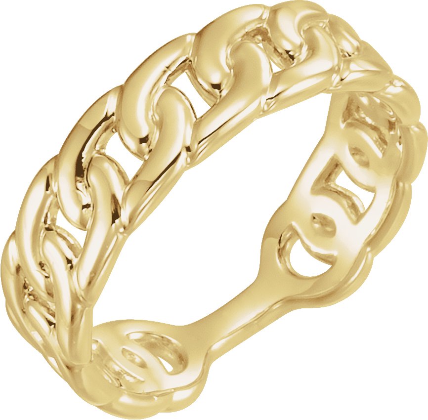 14K Yellow Interlocking Stackable Link Ring Ref. 12485441