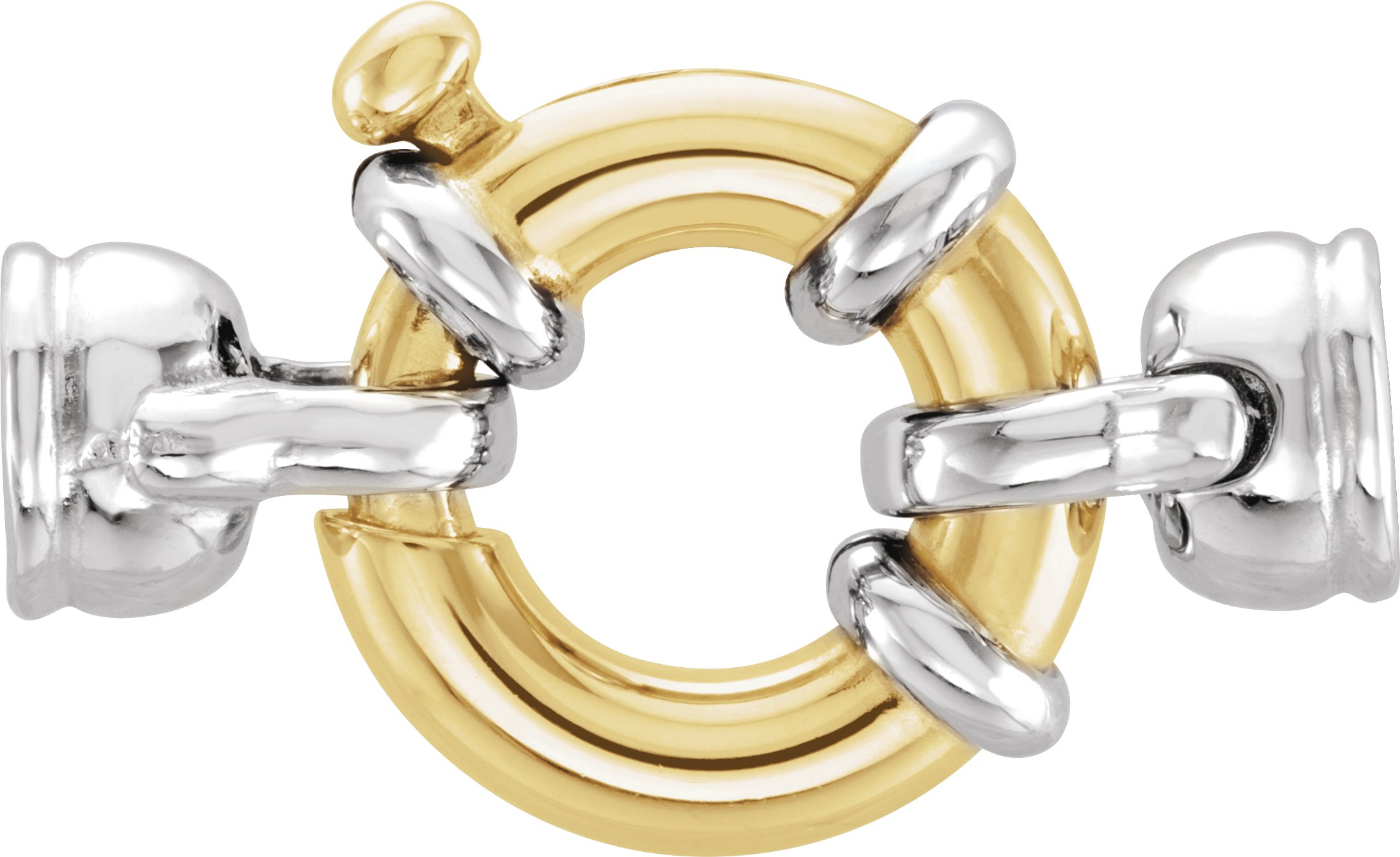 Jumbo Spring Пръстен with Tie Бар Ends