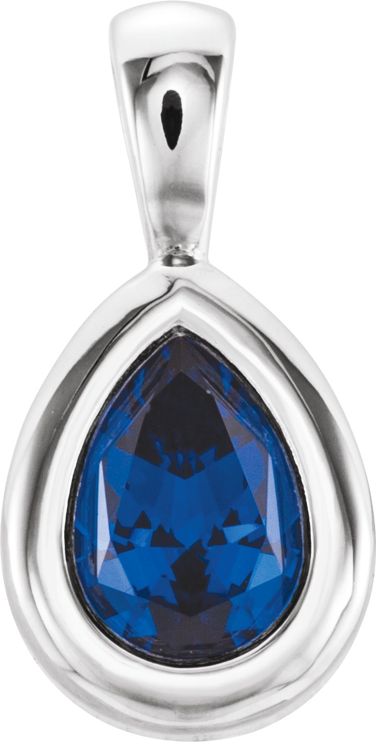 Pear Back-Set Solitaire Pendant Mounting