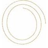 18K Yellow 1 mm Solid Rope Chain by the Inch Ref. 10143579