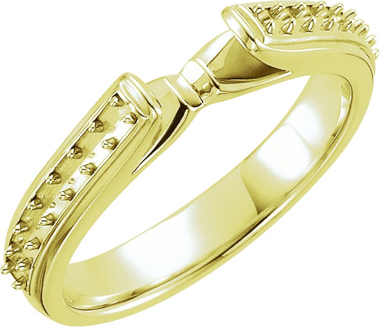 14K Green Accented Cathedral Shank