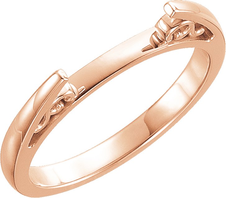 Cathedral-Style Laurel Scroll Open Shank