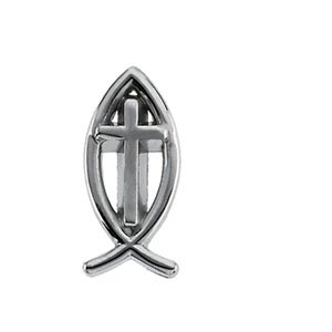 Ichthus with Cross Lapel Pin