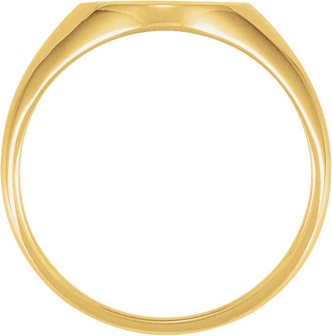 10K Yellow 11x9.5 mm Oval Signet Ring