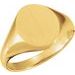 10K Yellow 11x9.5 mm Oval Signet Ring