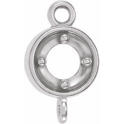Round Bezel Intermediate Link with Rings