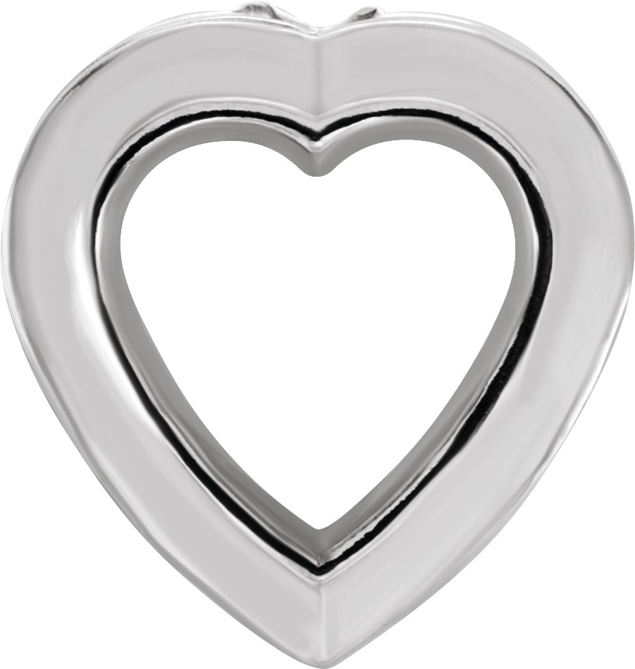 Heart Bezel-Set Slide Pendant
