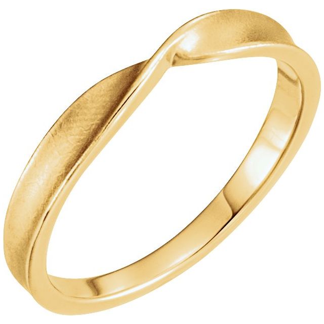 14K Yellow 3 mm Stackable Twisted Ring